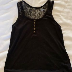 Black button down tank top PERFECT CONDITION
